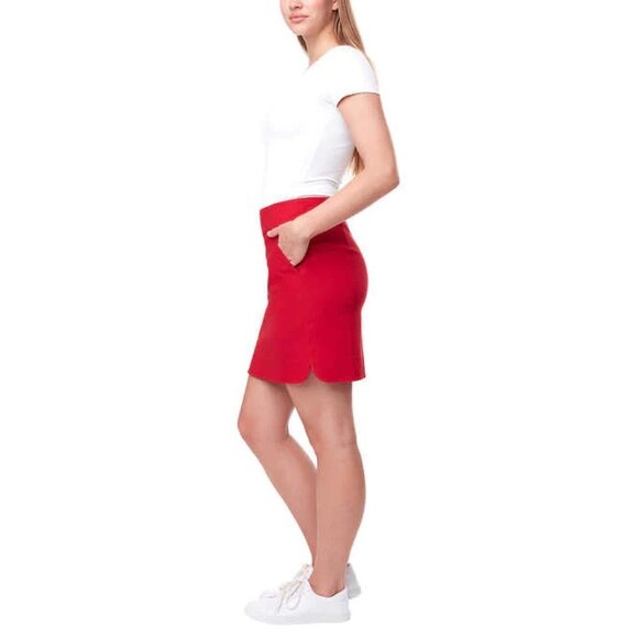 NEW S.C. & Co. Pull-On Skort with Petal Slits | Red - Picture 2 of 7